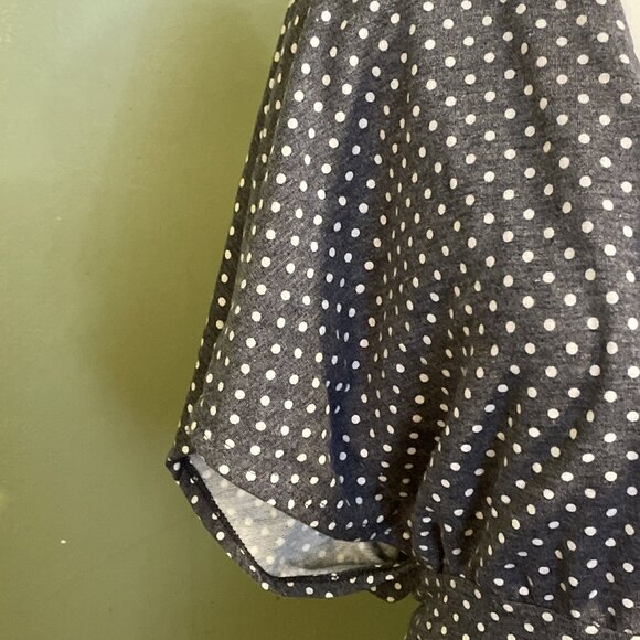 The Native One Women’s Gray Polka Dot Romper Sz M Keyholes Flutter Sleeve Soft - Picture 4 of 11